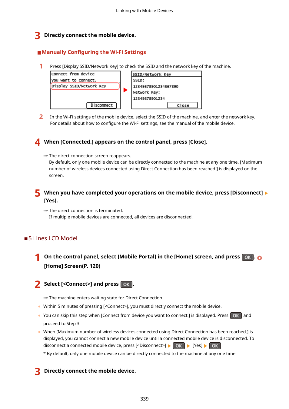 5 lines lcd model(p. 339) | Canon imageCLASS MF264dw II Multifunction Monochrome Laser Printer User Manual | Page 348 / 700