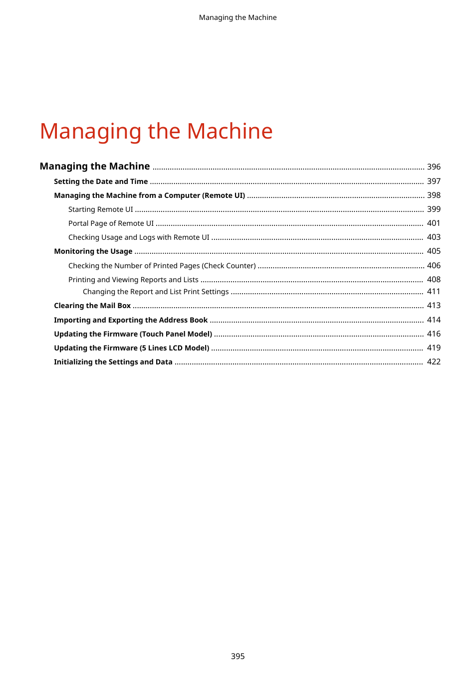 Managing the machine | Canon imageCLASS MF264dw II Multifunction Monochrome Laser Printer User Manual | Page 404 / 700