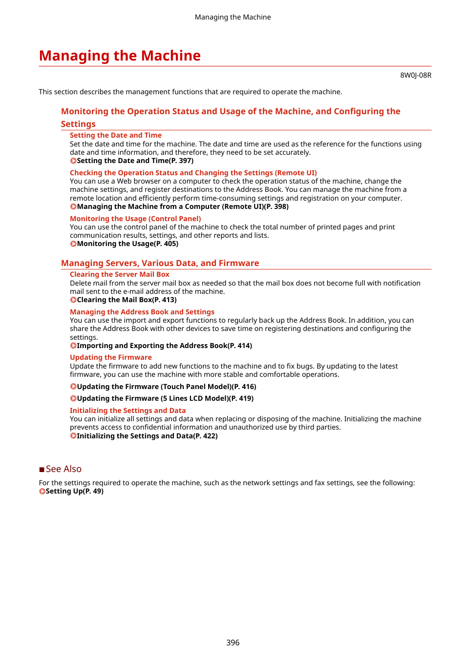 Managing the machine | Canon imageCLASS MF264dw II Multifunction Monochrome Laser Printer User Manual | Page 405 / 700