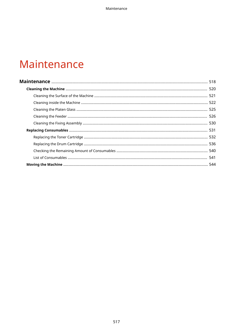 Maintenance | Canon imageCLASS MF264dw II Multifunction Monochrome Laser Printer User Manual | Page 526 / 700
