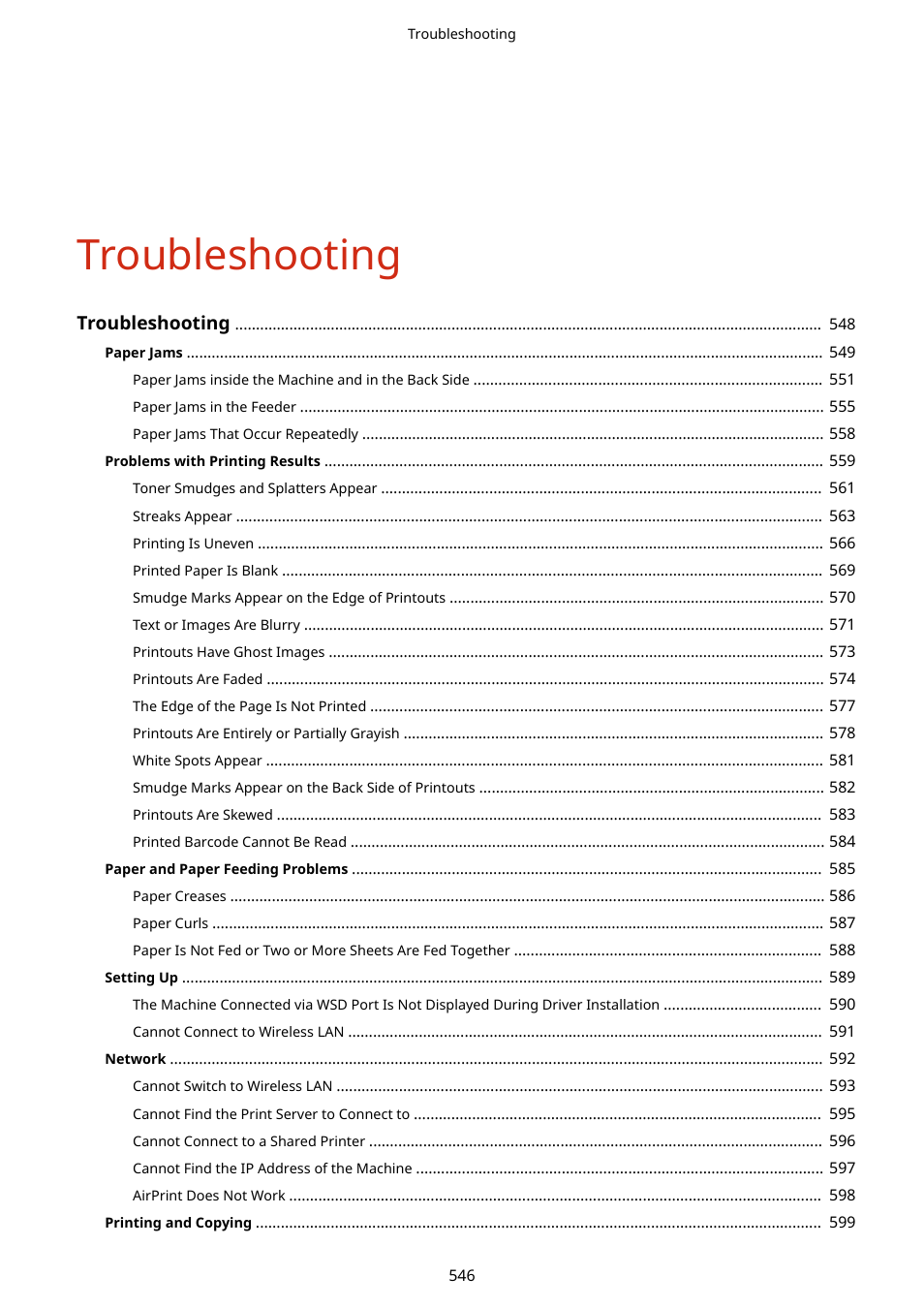 Troubleshooting | Canon imageCLASS MF264dw II Multifunction Monochrome Laser Printer User Manual | Page 555 / 700