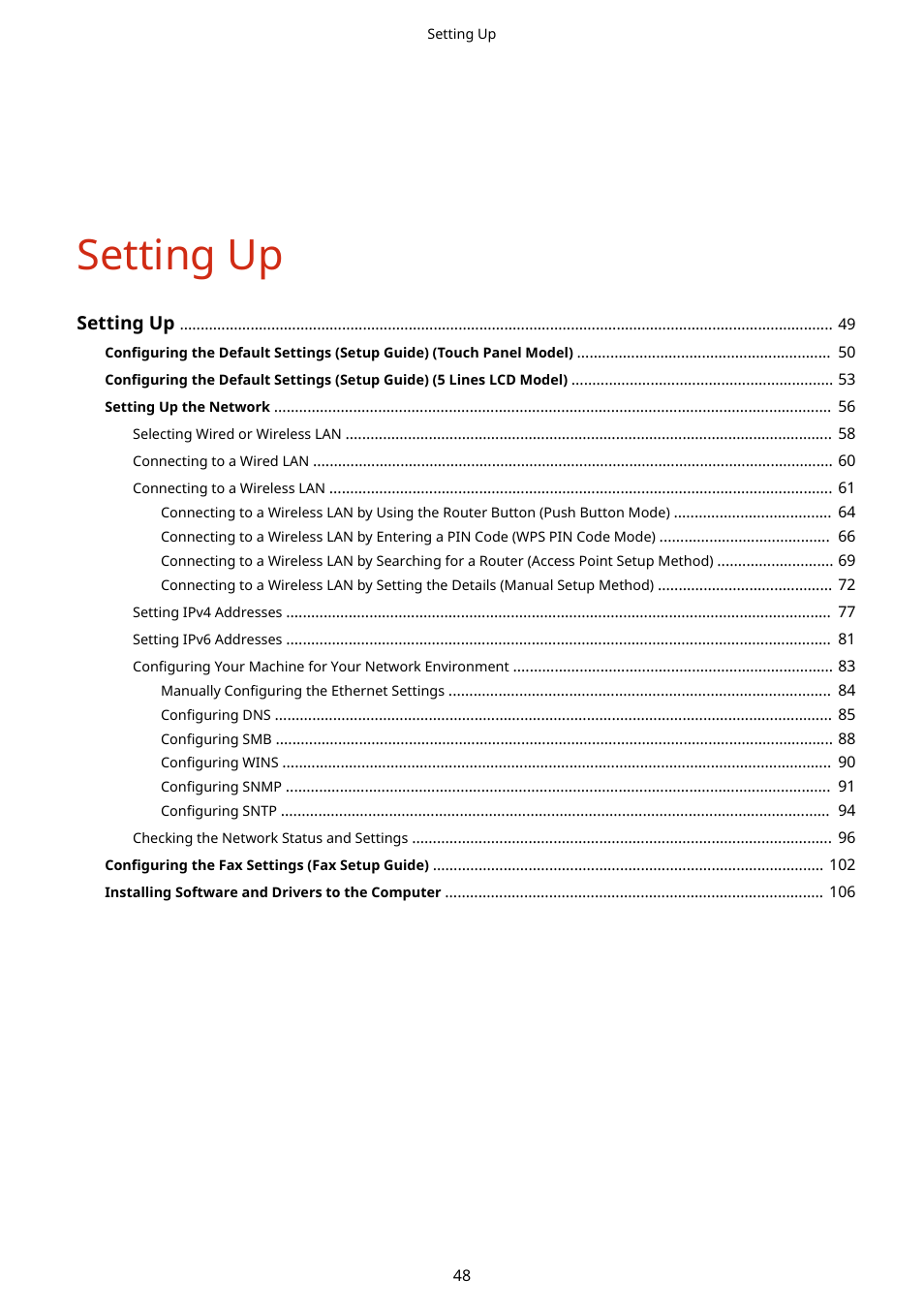 Setting up | Canon imageCLASS MF264dw II Multifunction Monochrome Laser Printer User Manual | Page 57 / 700