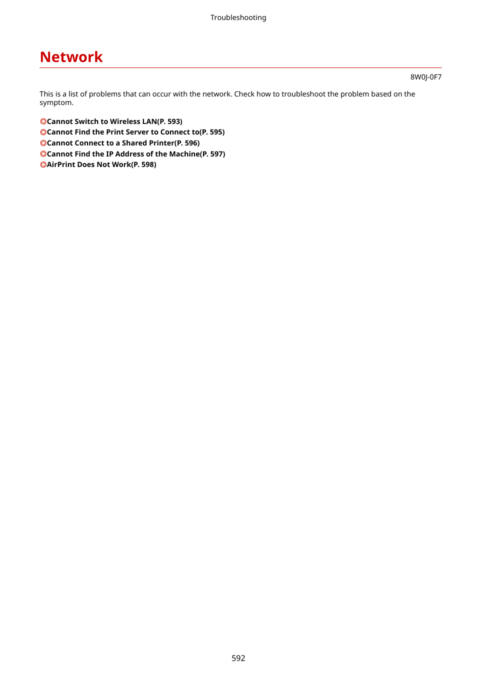 Network | Canon imageCLASS MF264dw II Multifunction Monochrome Laser Printer User Manual | Page 601 / 700