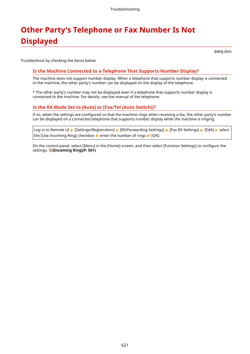 Canon imageCLASS MF264dw II Multifunction Monochrome Laser Printer User Manual | Page 630 / 700