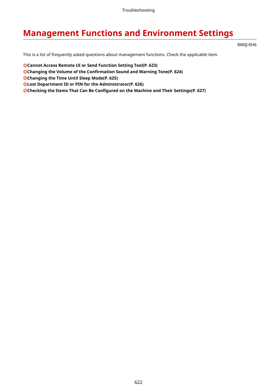 Management functions and environment settings | Canon imageCLASS MF264dw II Multifunction Monochrome Laser Printer User Manual | Page 631 / 700