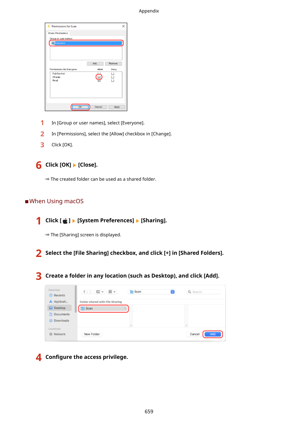 When using macos(p. 659) | Canon imageCLASS MF264dw II Multifunction Monochrome Laser Printer User Manual | Page 668 / 700