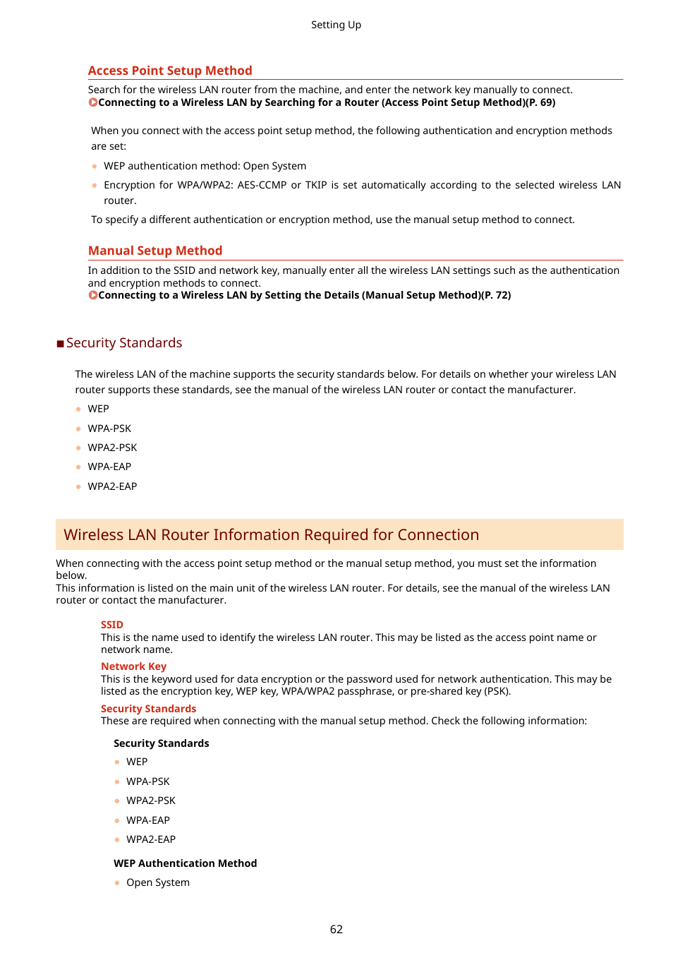 Security standards | Canon imageCLASS MF264dw II Multifunction Monochrome Laser Printer User Manual | Page 71 / 700