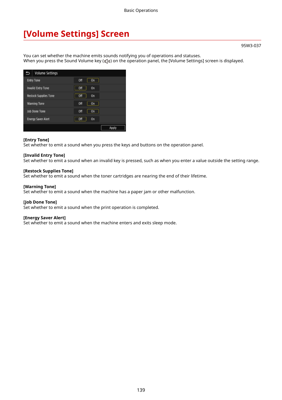 Volume settings] screen, Volume settings] screen(p. 139) | Canon imageCLASS LBP674Cdw Wireless Color Laser Printer User Manual | Page 147 / 565