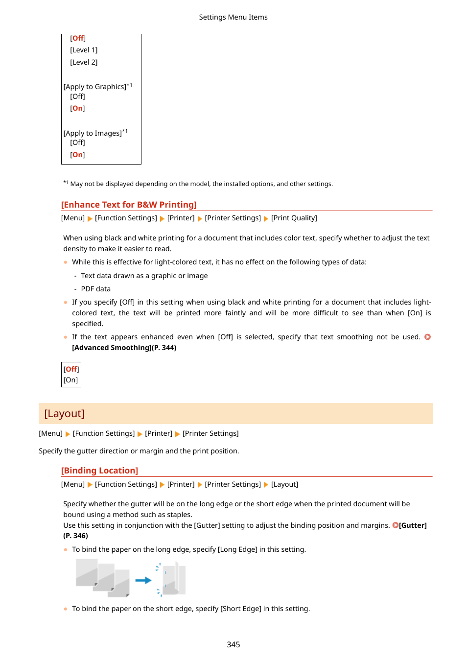 Layout](p. 345), Layout | Canon imageCLASS LBP674Cdw Wireless Color Laser Printer User Manual | Page 353 / 565