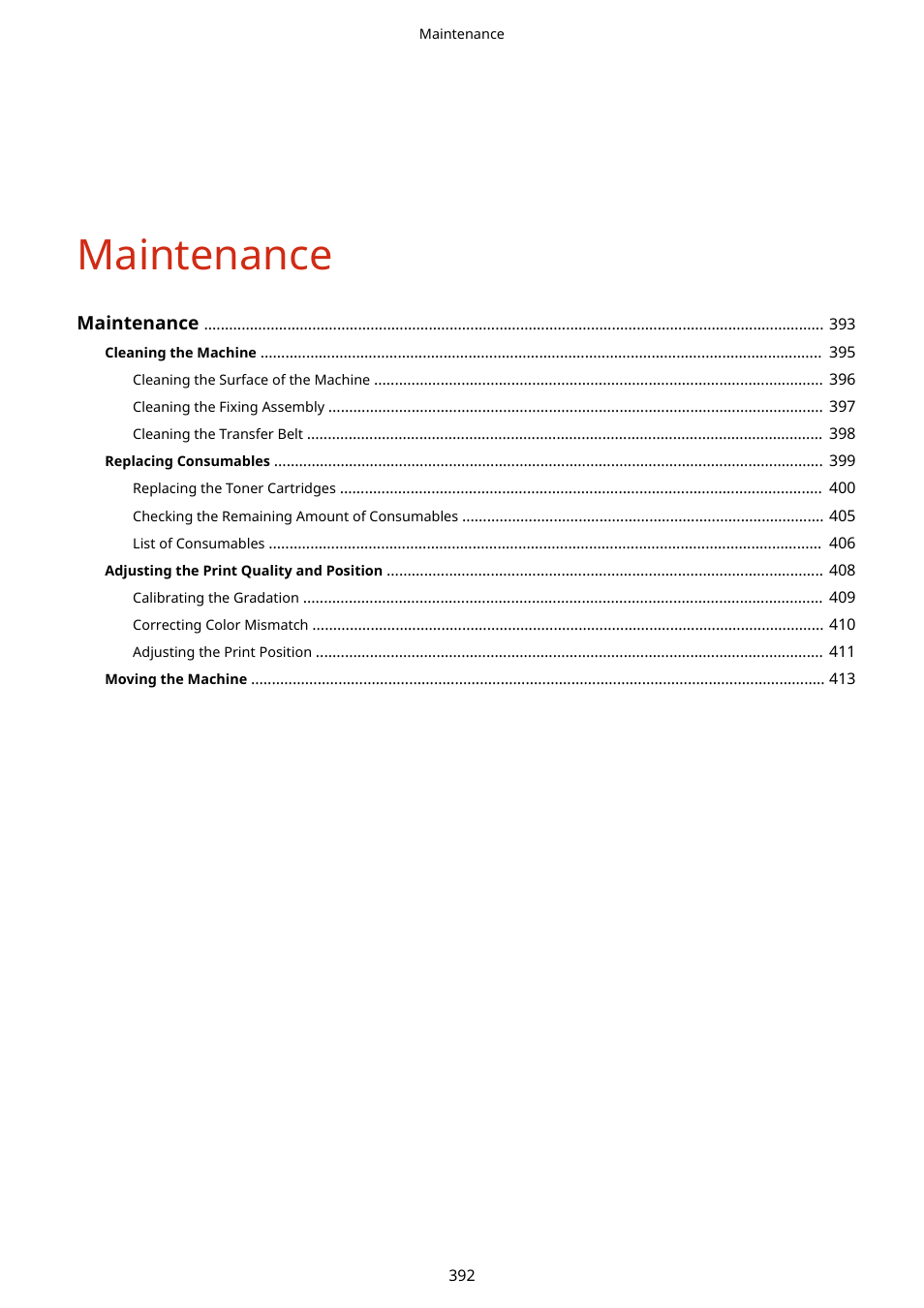 Maintenance | Canon imageCLASS LBP674Cdw Wireless Color Laser Printer User Manual | Page 400 / 565