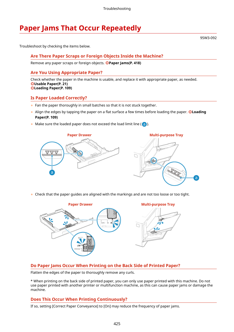 Paper jams that occur repeatedly | Canon imageCLASS LBP674Cdw Wireless Color Laser Printer User Manual | Page 433 / 565