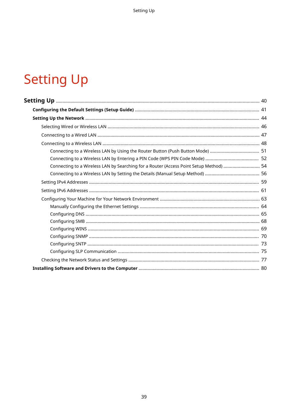 Setting up | Canon imageCLASS LBP674Cdw Wireless Color Laser Printer User Manual | Page 47 / 565