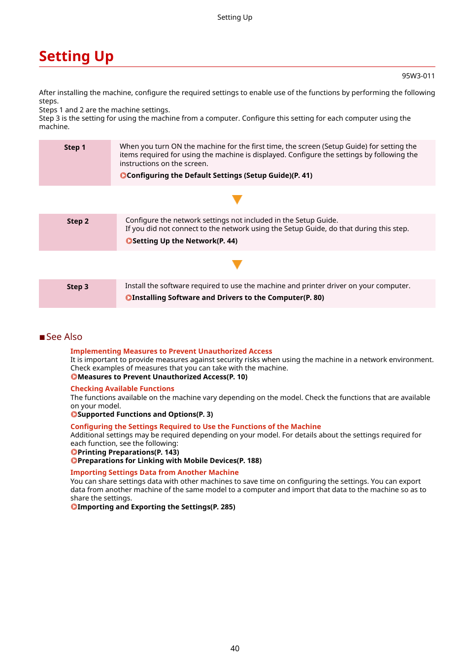 Setting up | Canon imageCLASS LBP674Cdw Wireless Color Laser Printer User Manual | Page 48 / 565