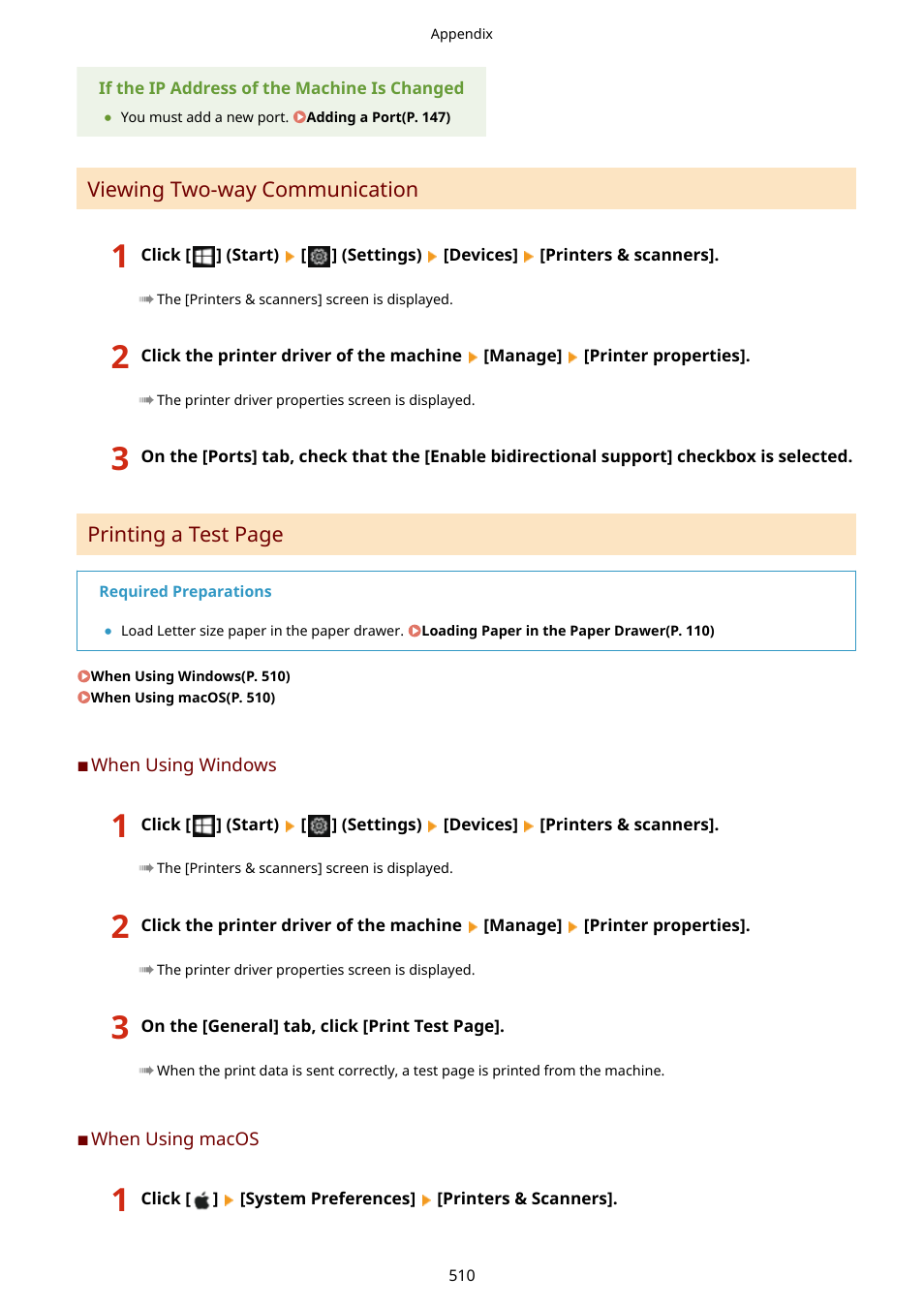 Viewing two-way, Communication(p. 510) | Canon imageCLASS LBP674Cdw Wireless Color Laser Printer User Manual | Page 518 / 565