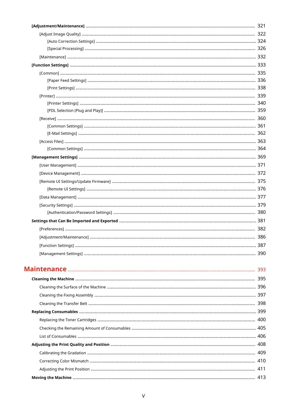 Maintenance | Canon imageCLASS LBP674Cdw Wireless Color Laser Printer User Manual | Page 6 / 565