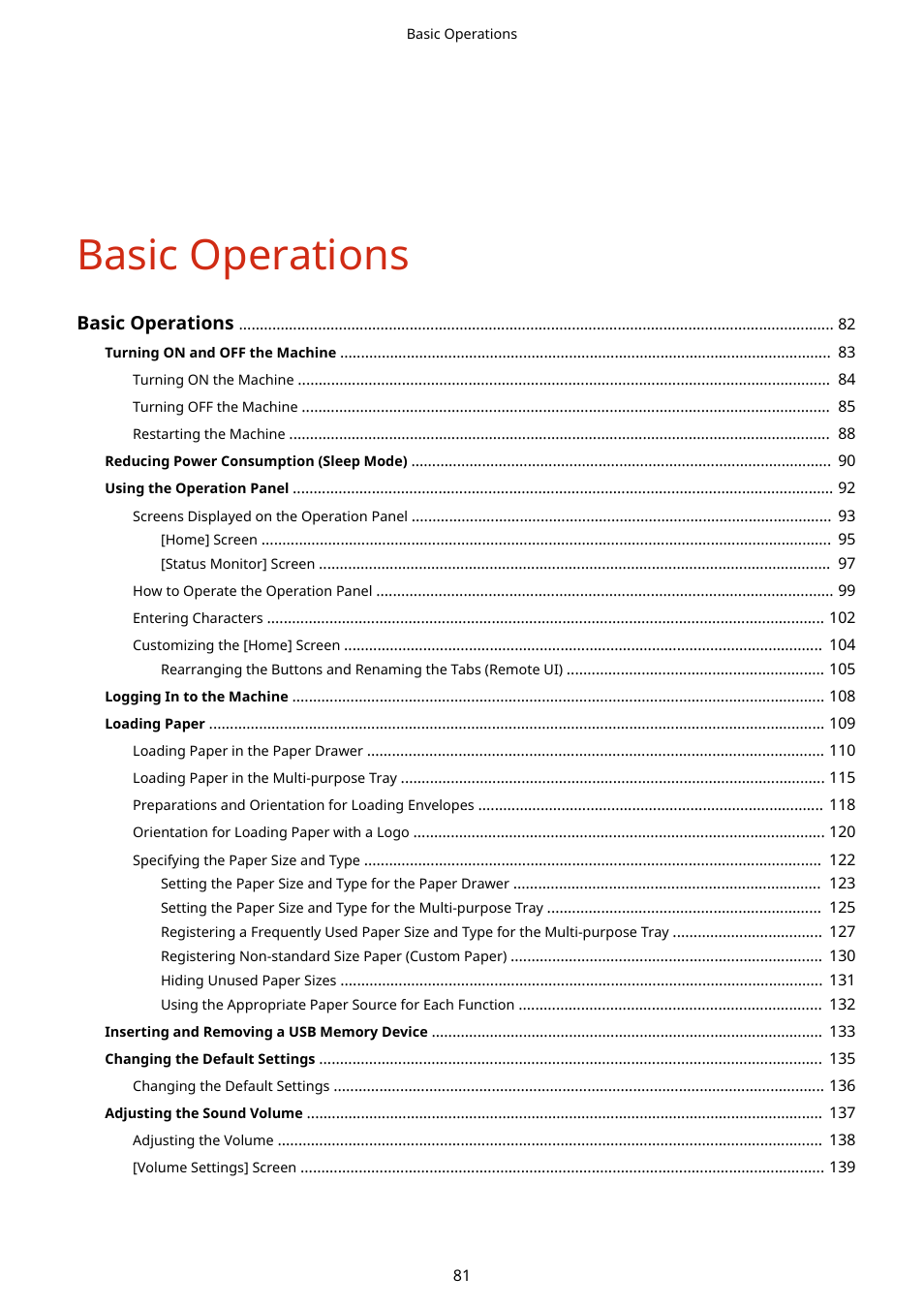 Basic operations | Canon imageCLASS LBP674Cdw Wireless Color Laser Printer User Manual | Page 89 / 565