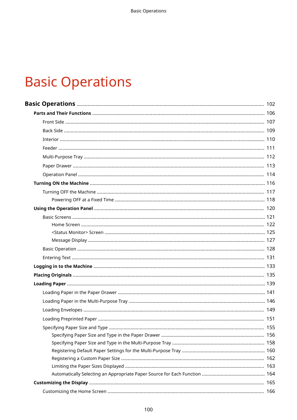 Basic operations | Canon imageCLASS D1650 All-in-One Monochrome Laser Printer User Manual | Page 108 / 751