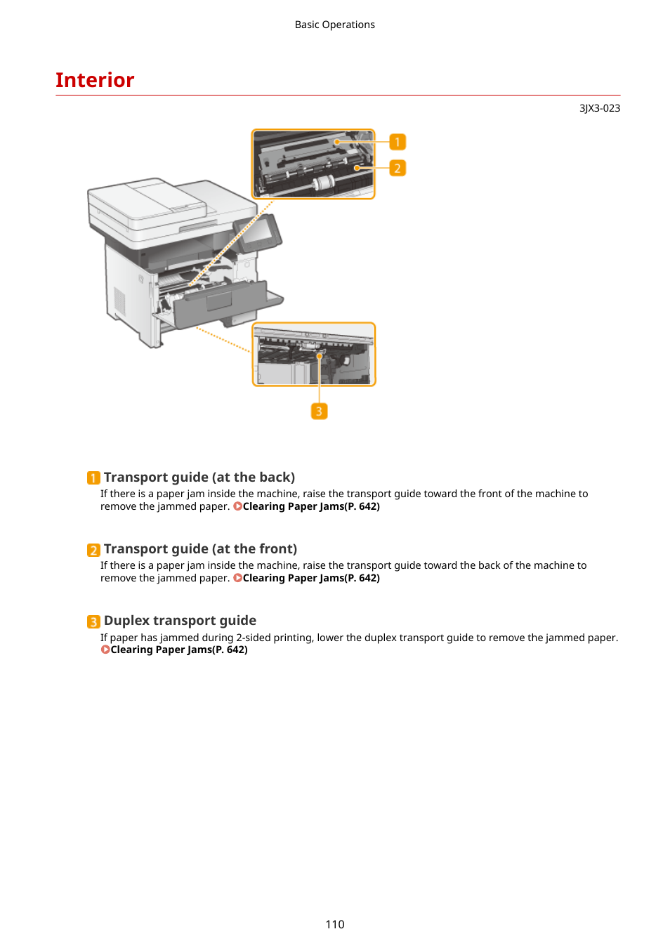 Interior, Interior(p. 110) | Canon imageCLASS D1650 All-in-One Monochrome Laser Printer User Manual | Page 118 / 751