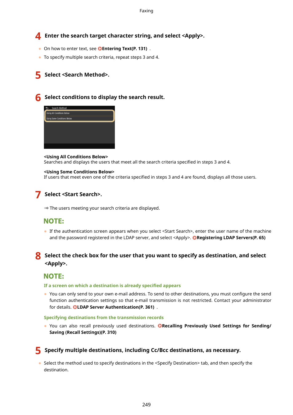 Canon imageCLASS D1650 All-in-One Monochrome Laser Printer User Manual | Page 257 / 751