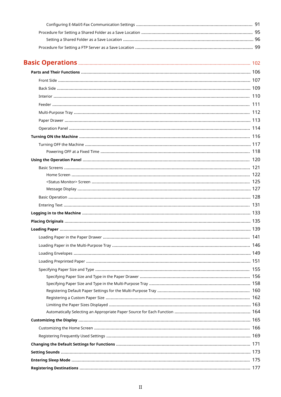 Basic operations | Canon imageCLASS D1650 All-in-One Monochrome Laser Printer User Manual | Page 3 / 751
