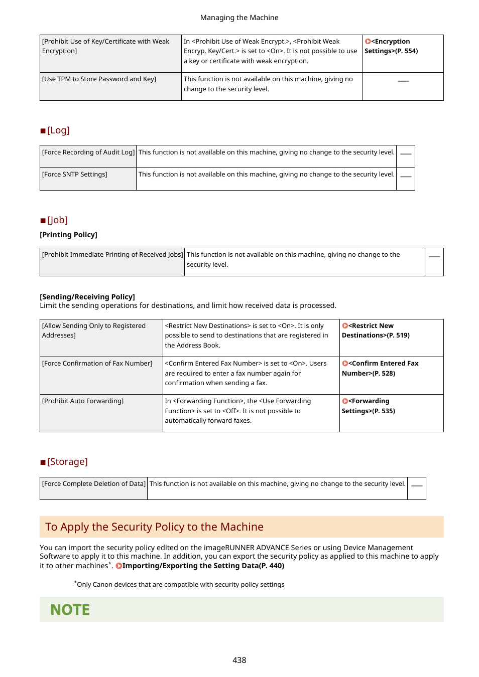 Storage | Canon imageCLASS D1650 All-in-One Monochrome Laser Printer User Manual | Page 446 / 751