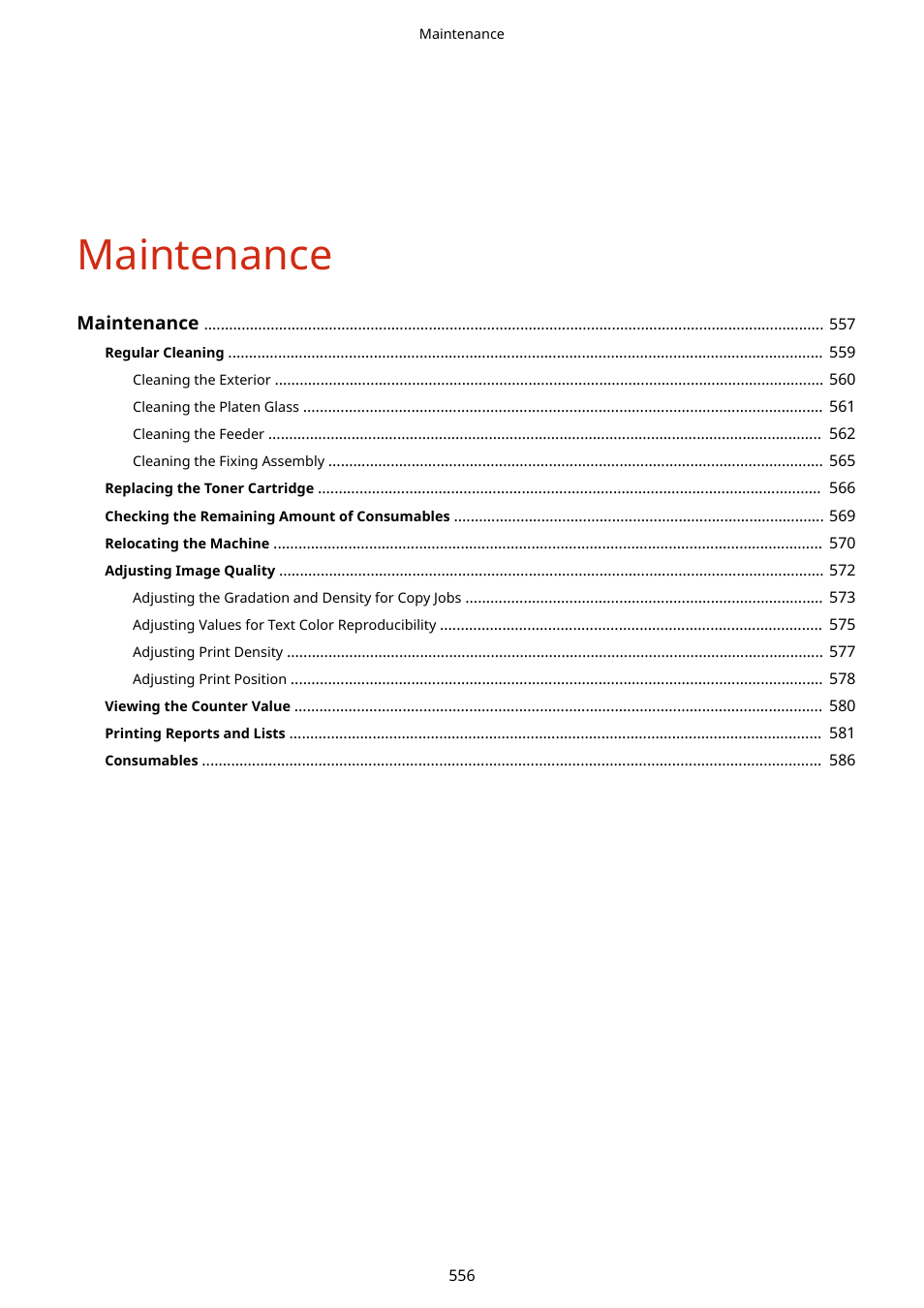 Maintenance | Canon imageCLASS D1650 All-in-One Monochrome Laser Printer User Manual | Page 564 / 751