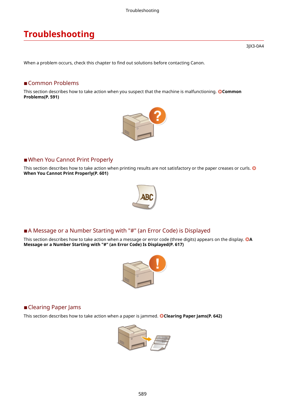 Troubleshooting | Canon imageCLASS D1650 All-in-One Monochrome Laser Printer User Manual | Page 597 / 751
