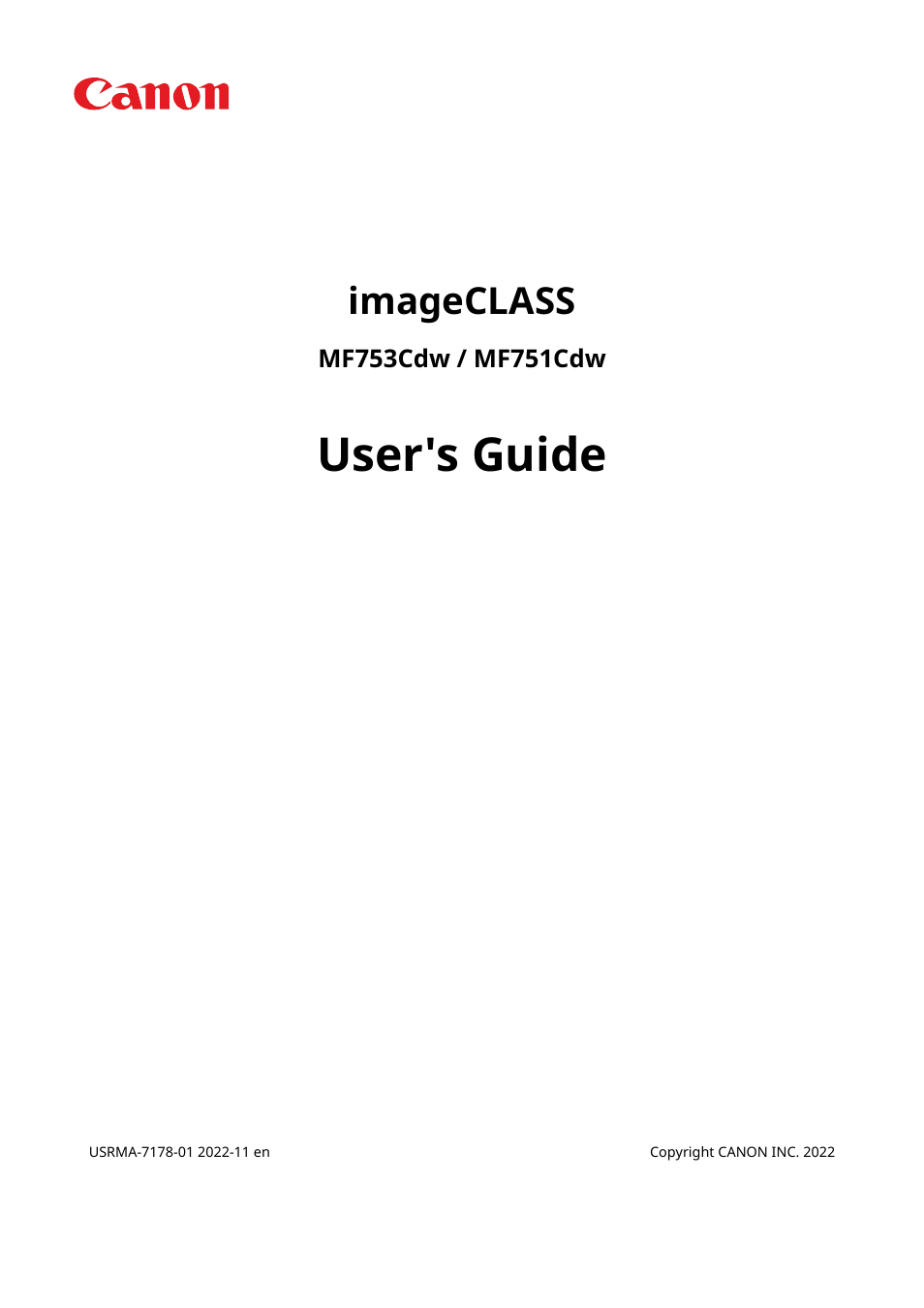 Canon imageCLASS MF753Cdw Multifunction Wireless Color Laser Printer User Manual | 801 pages