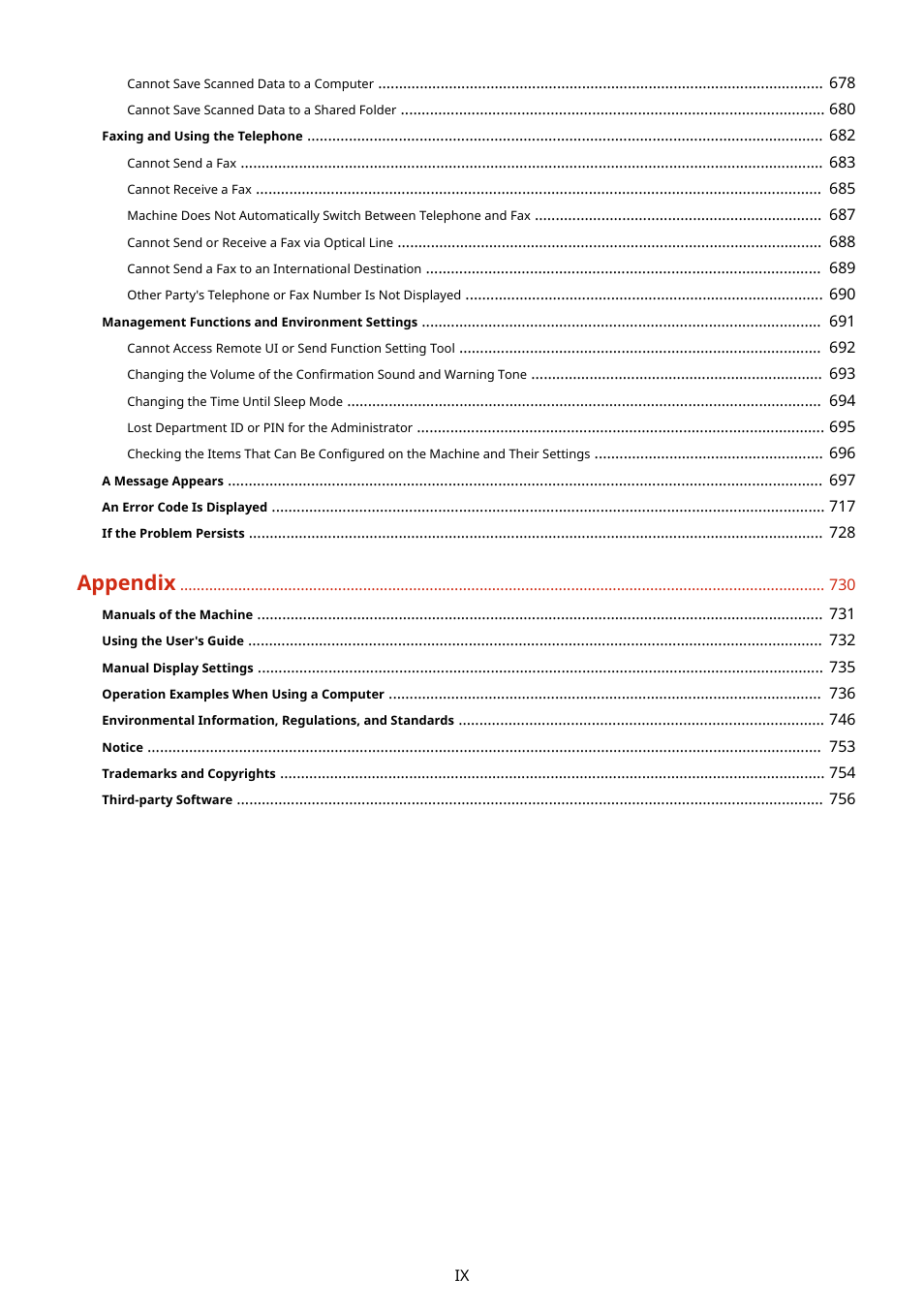 Appendix | Canon imageCLASS MF753Cdw Multifunction Wireless Color Laser Printer User Manual | Page 10 / 801