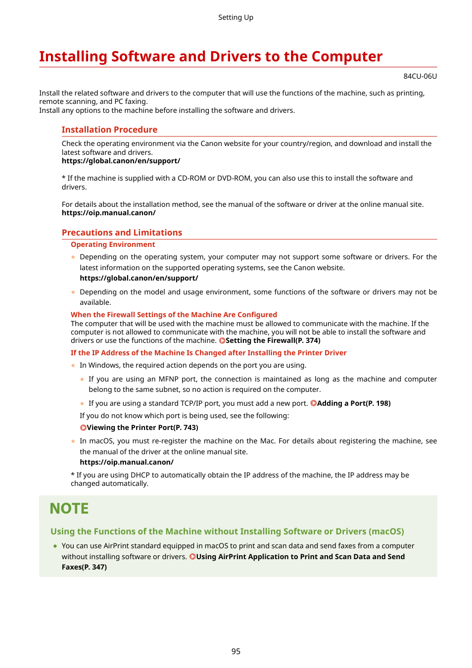 Installing software and drivers to the computer | Canon imageCLASS MF753Cdw Multifunction Wireless Color Laser Printer User Manual | Page 105 / 801