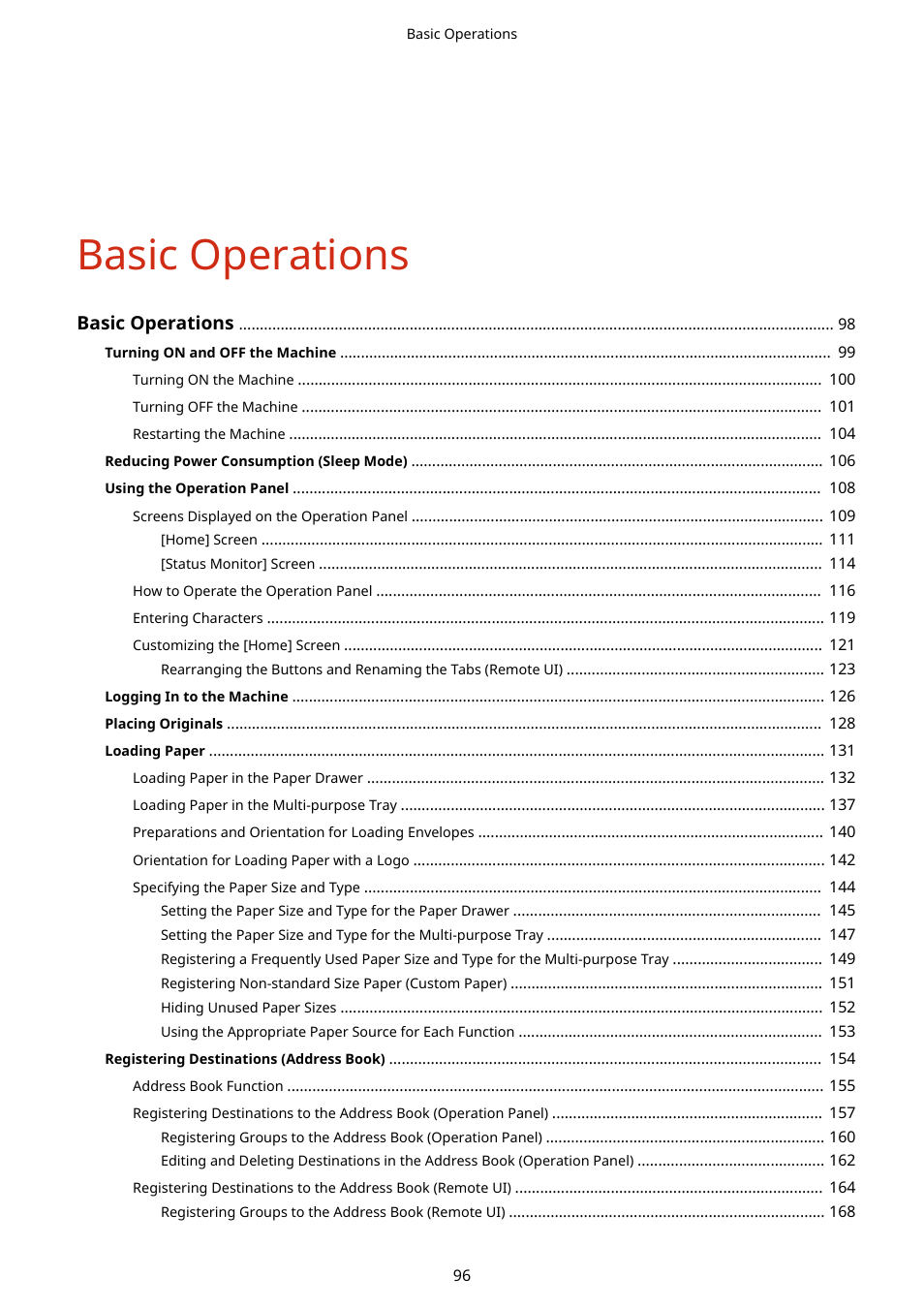 Basic operations | Canon imageCLASS MF753Cdw Multifunction Wireless Color Laser Printer User Manual | Page 106 / 801