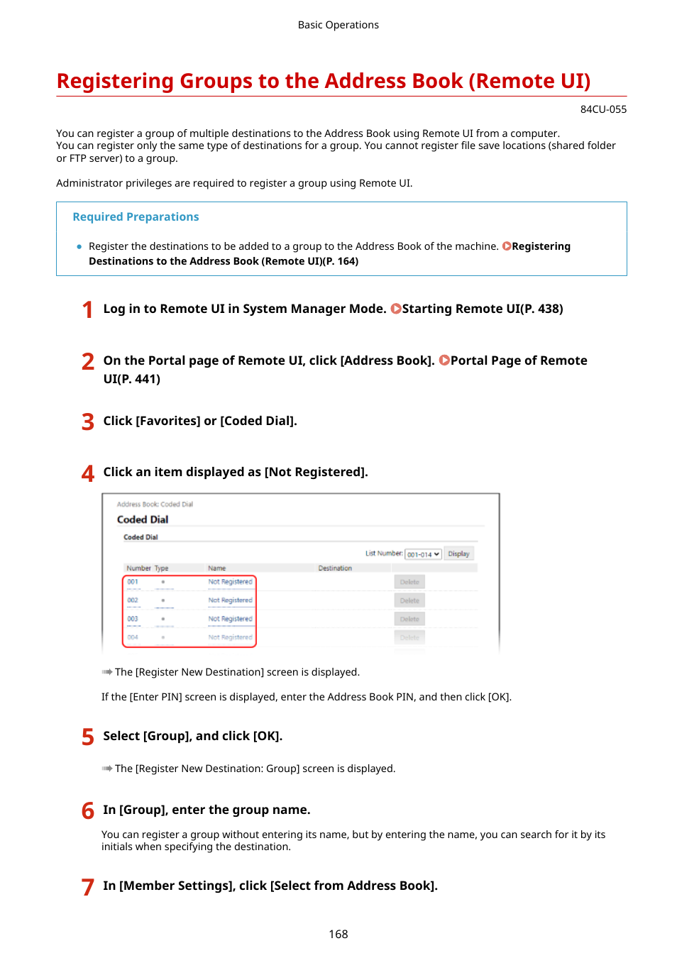 Registering groups to the address book (remote ui) | Canon imageCLASS MF753Cdw Multifunction Wireless Color Laser Printer User Manual | Page 178 / 801