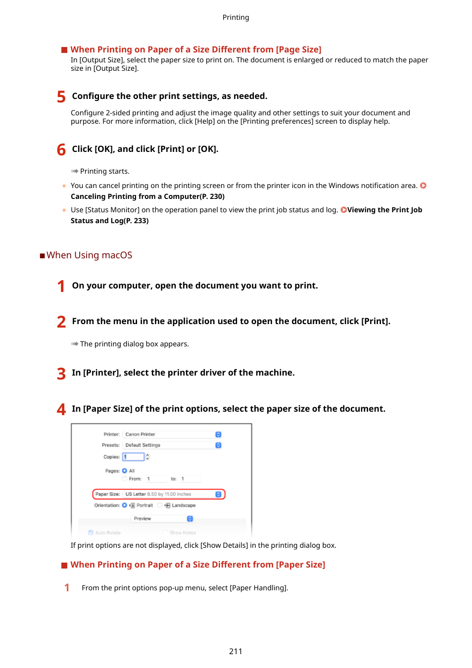 When using macos(p. 211) | Canon imageCLASS MF753Cdw Multifunction Wireless Color Laser Printer User Manual | Page 221 / 801