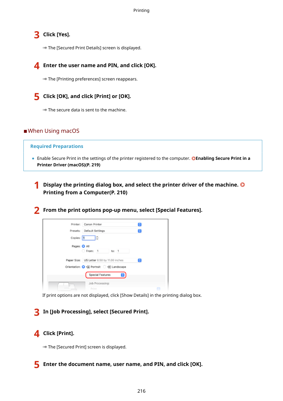 When using macos(p. 216) | Canon imageCLASS MF753Cdw Multifunction Wireless Color Laser Printer User Manual | Page 226 / 801