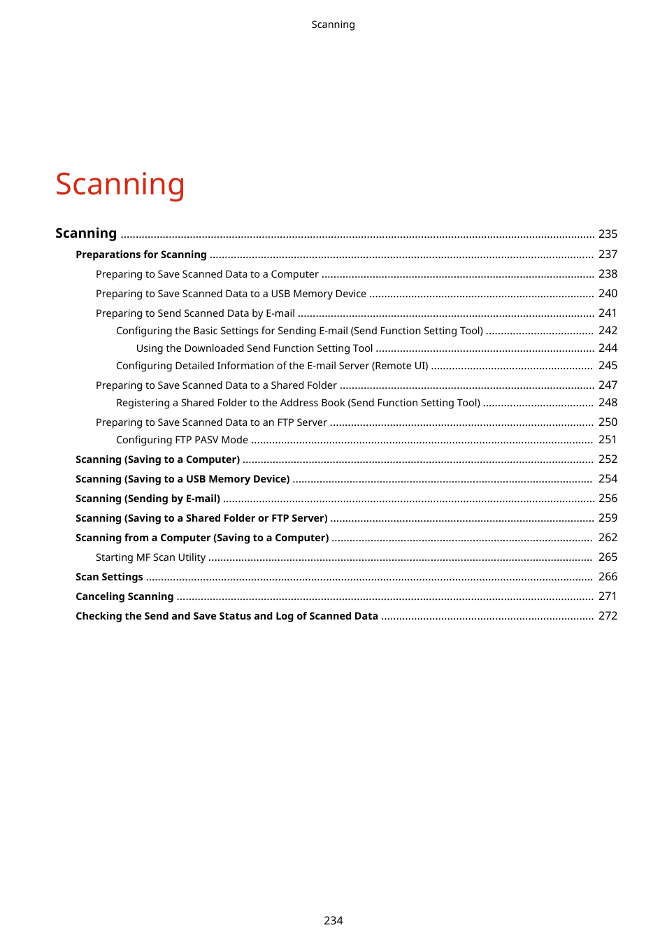 Scanning | Canon imageCLASS MF753Cdw Multifunction Wireless Color Laser Printer User Manual | Page 244 / 801