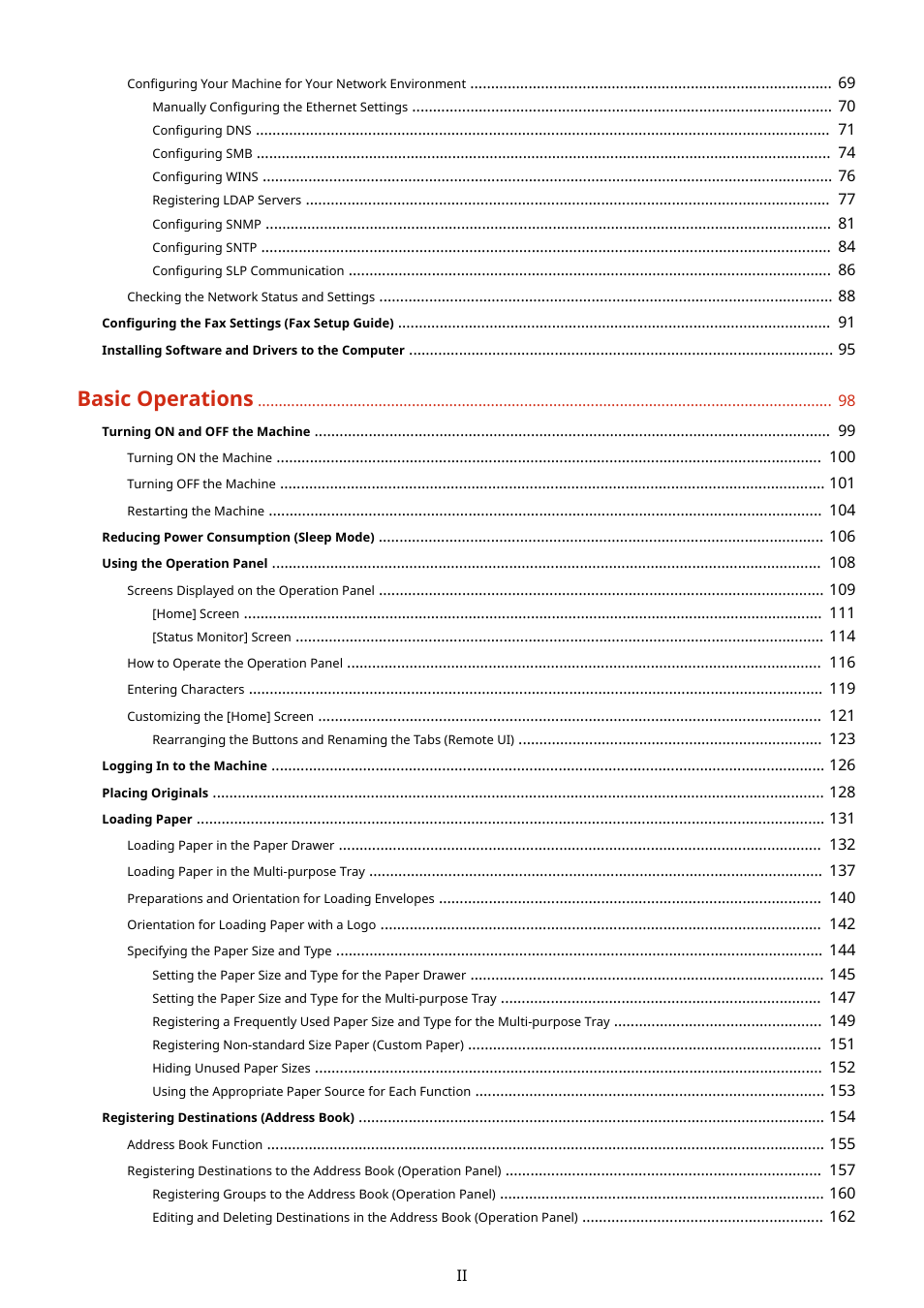 Basic operations | Canon imageCLASS MF753Cdw Multifunction Wireless Color Laser Printer User Manual | Page 3 / 801