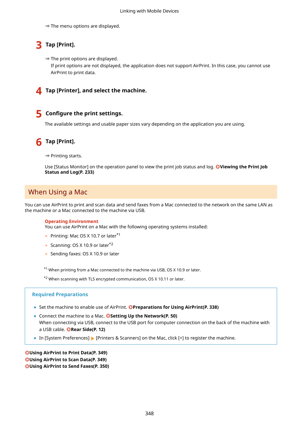 When using a mac(p. 348), When using a mac | Canon imageCLASS MF753Cdw Multifunction Wireless Color Laser Printer User Manual | Page 358 / 801