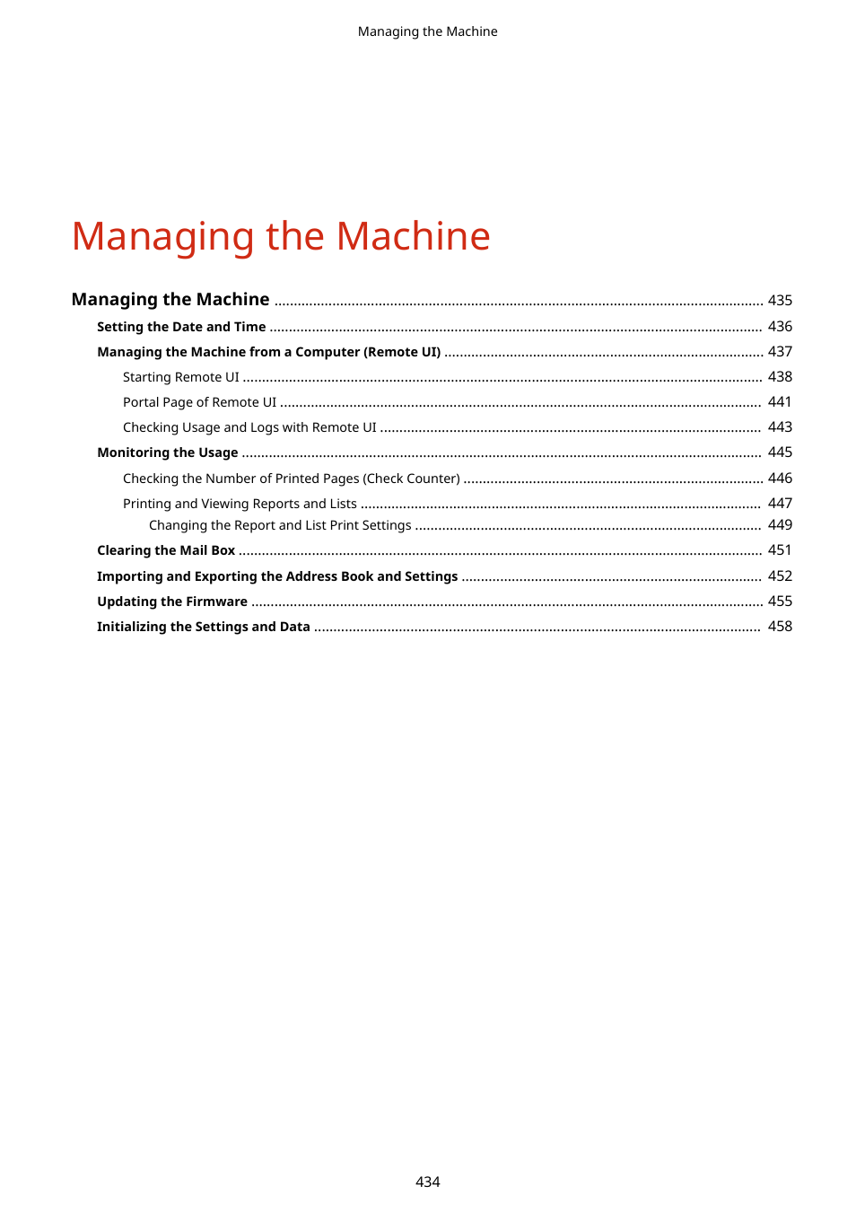 Managing the machine | Canon imageCLASS MF753Cdw Multifunction Wireless Color Laser Printer User Manual | Page 444 / 801