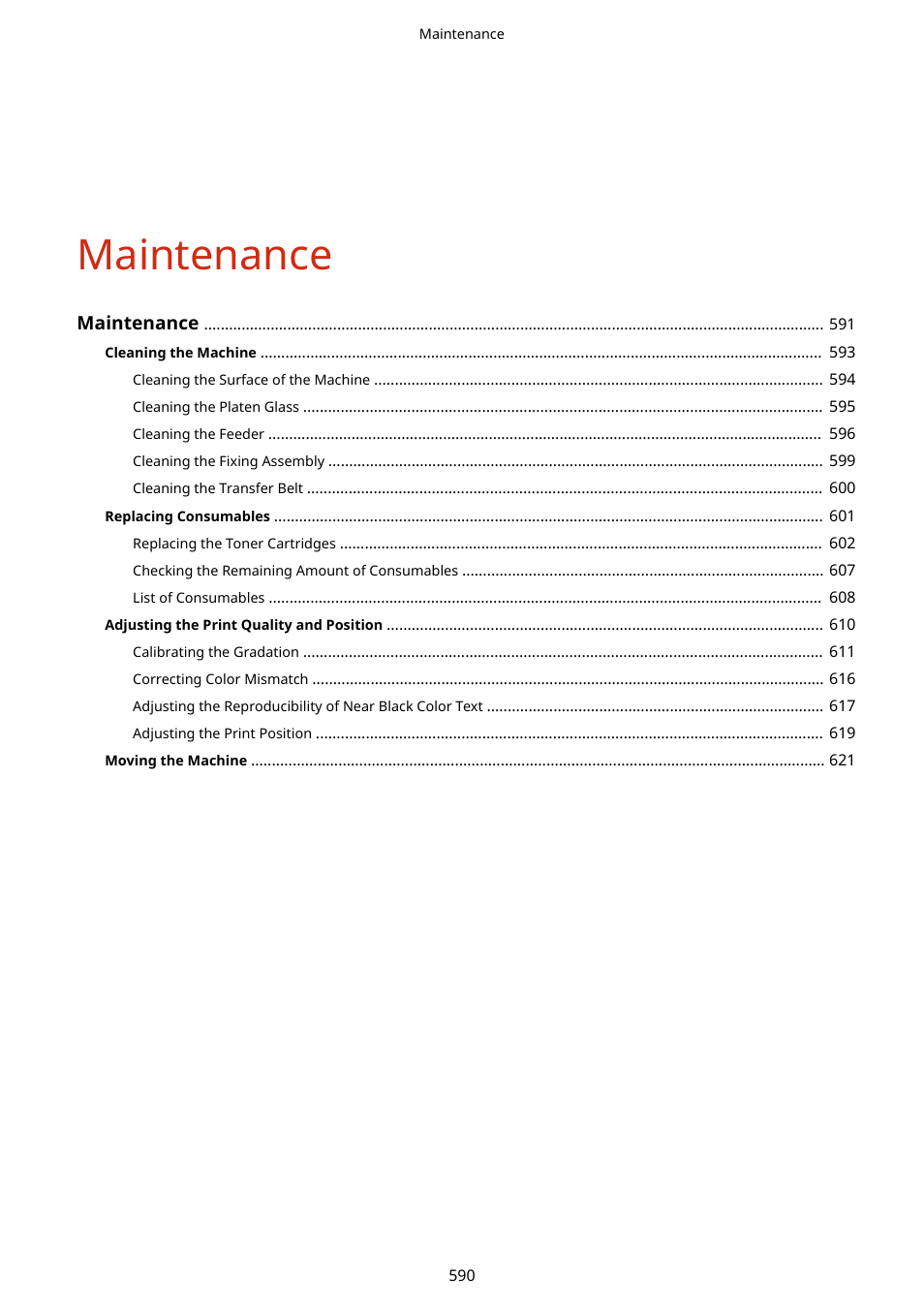 Maintenance | Canon imageCLASS MF753Cdw Multifunction Wireless Color Laser Printer User Manual | Page 600 / 801