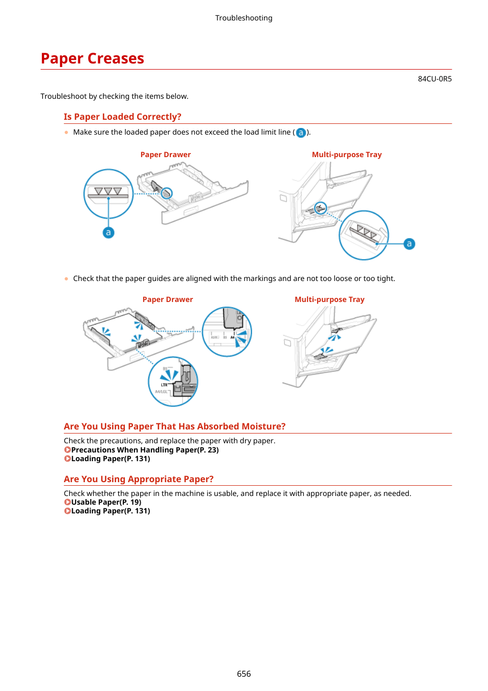 Paper creases, Paper creases(p. 656) | Canon imageCLASS MF753Cdw Multifunction Wireless Color Laser Printer User Manual | Page 666 / 801