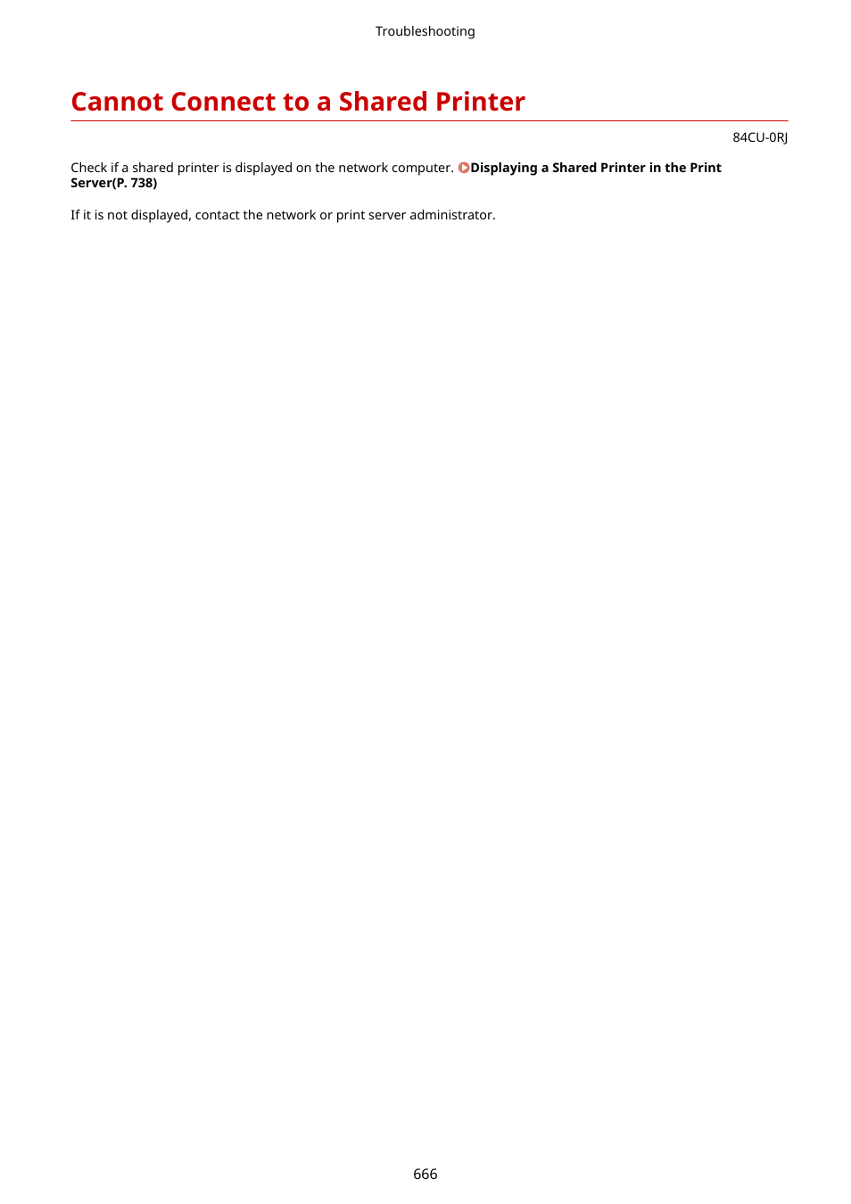 Cannot connect to a shared printer, Cannot connect to a shared printer(p. 666) | Canon imageCLASS MF753Cdw Multifunction Wireless Color Laser Printer User Manual | Page 676 / 801