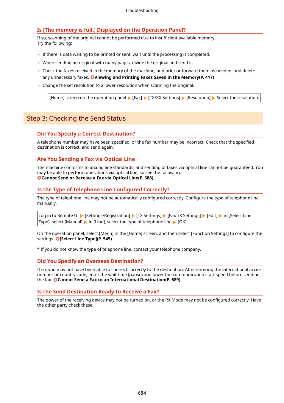 Step 3: checking the send status(p. 684), Step 3: checking the send status | Canon imageCLASS MF753Cdw Multifunction Wireless Color Laser Printer User Manual | Page 694 / 801
