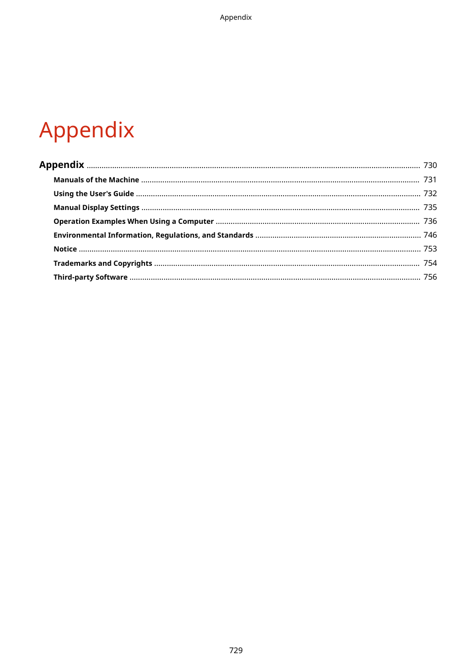 Appendix | Canon imageCLASS MF753Cdw Multifunction Wireless Color Laser Printer User Manual | Page 739 / 801