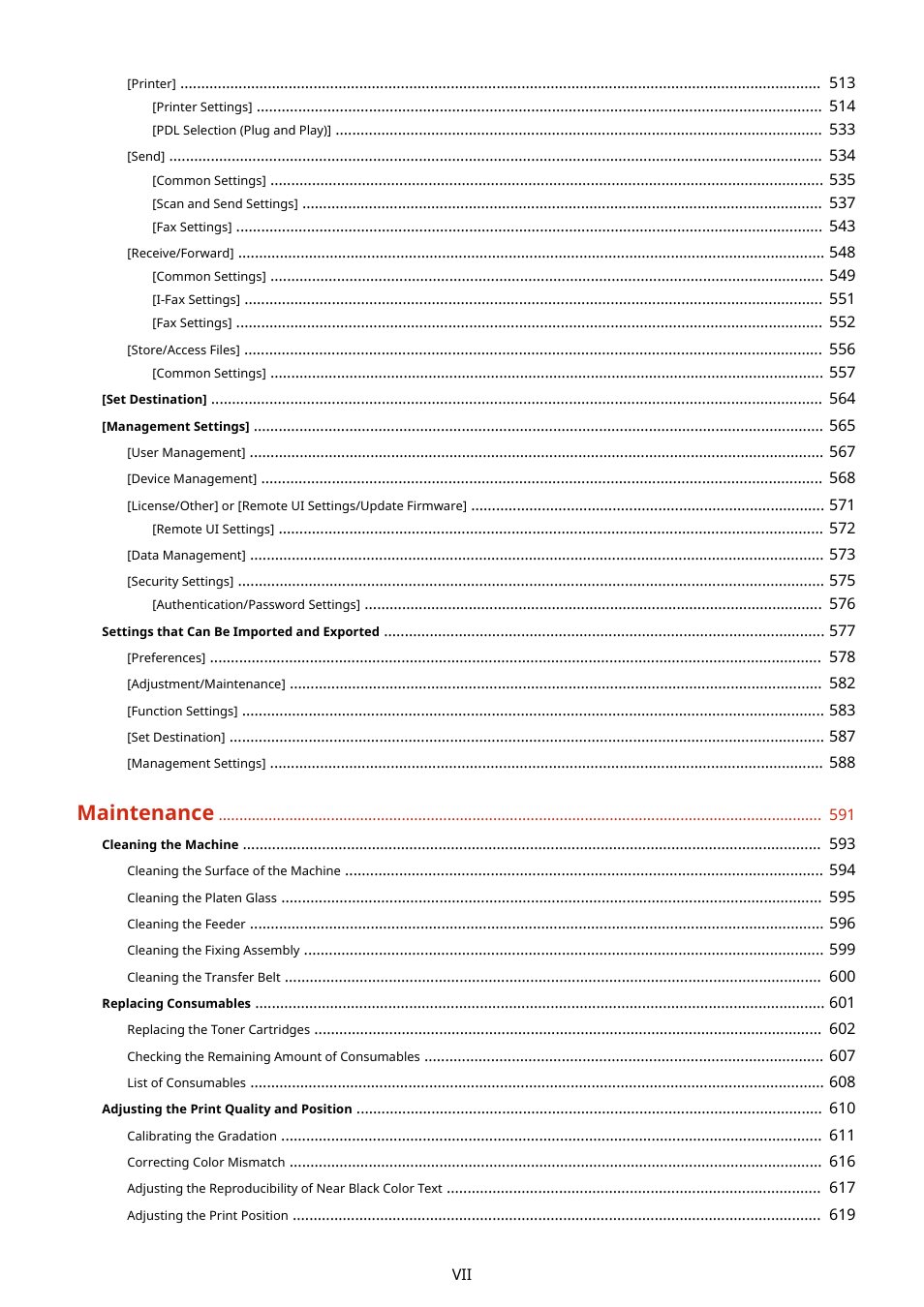 Maintenance | Canon imageCLASS MF753Cdw Multifunction Wireless Color Laser Printer User Manual | Page 8 / 801