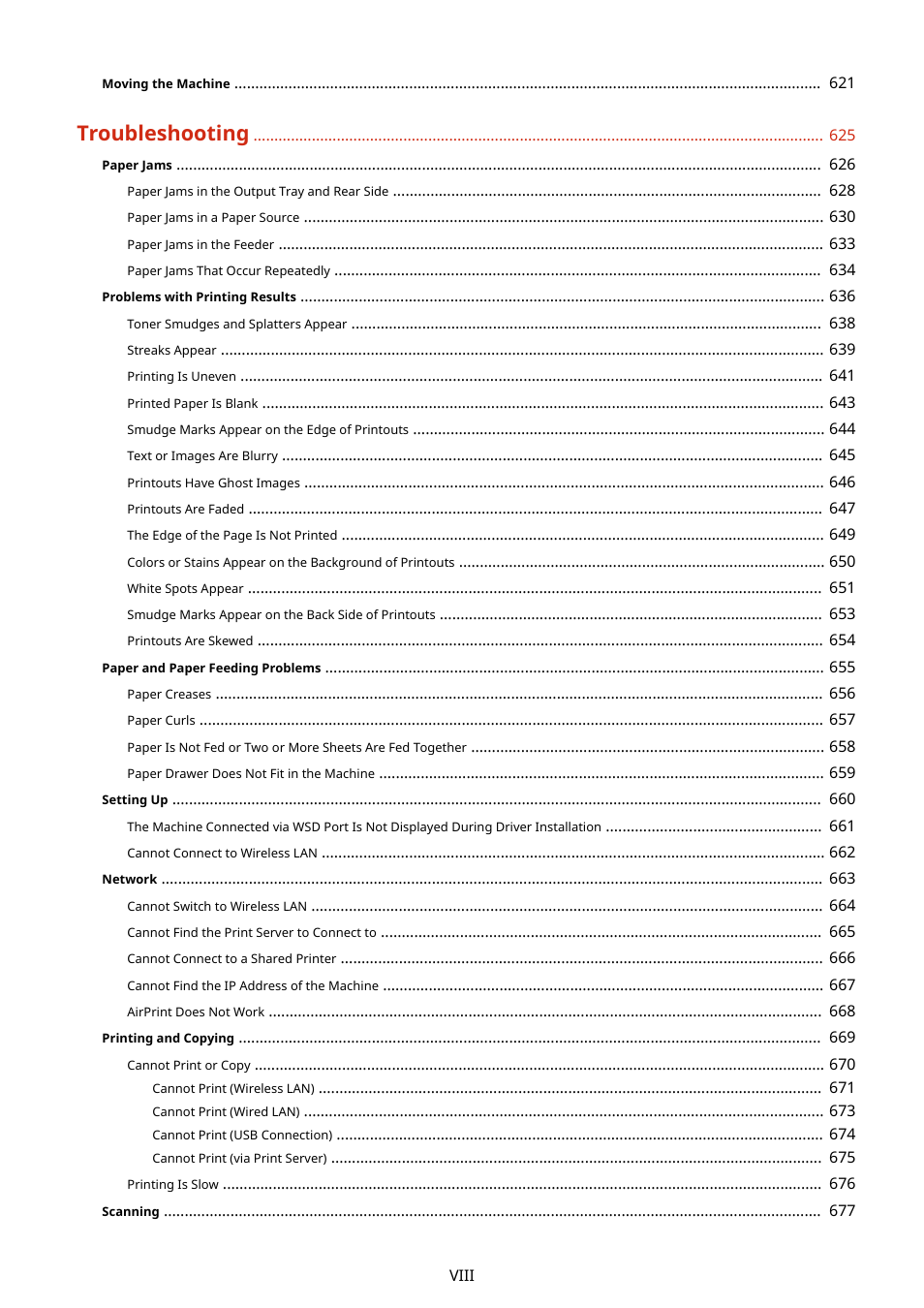 Troubleshooting | Canon imageCLASS MF753Cdw Multifunction Wireless Color Laser Printer User Manual | Page 9 / 801