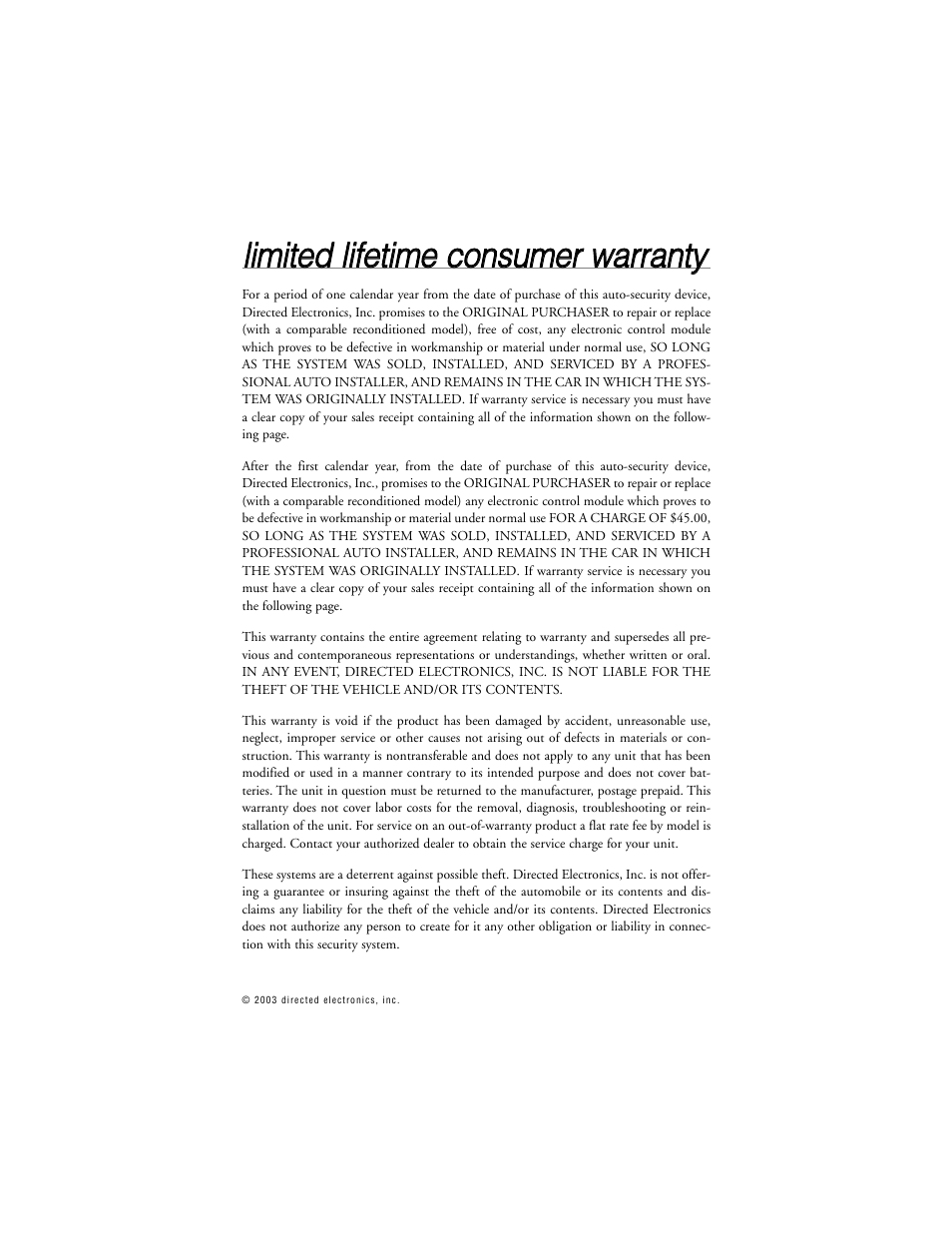 Directed Electronics G312R User Manual | Page 2 / 55