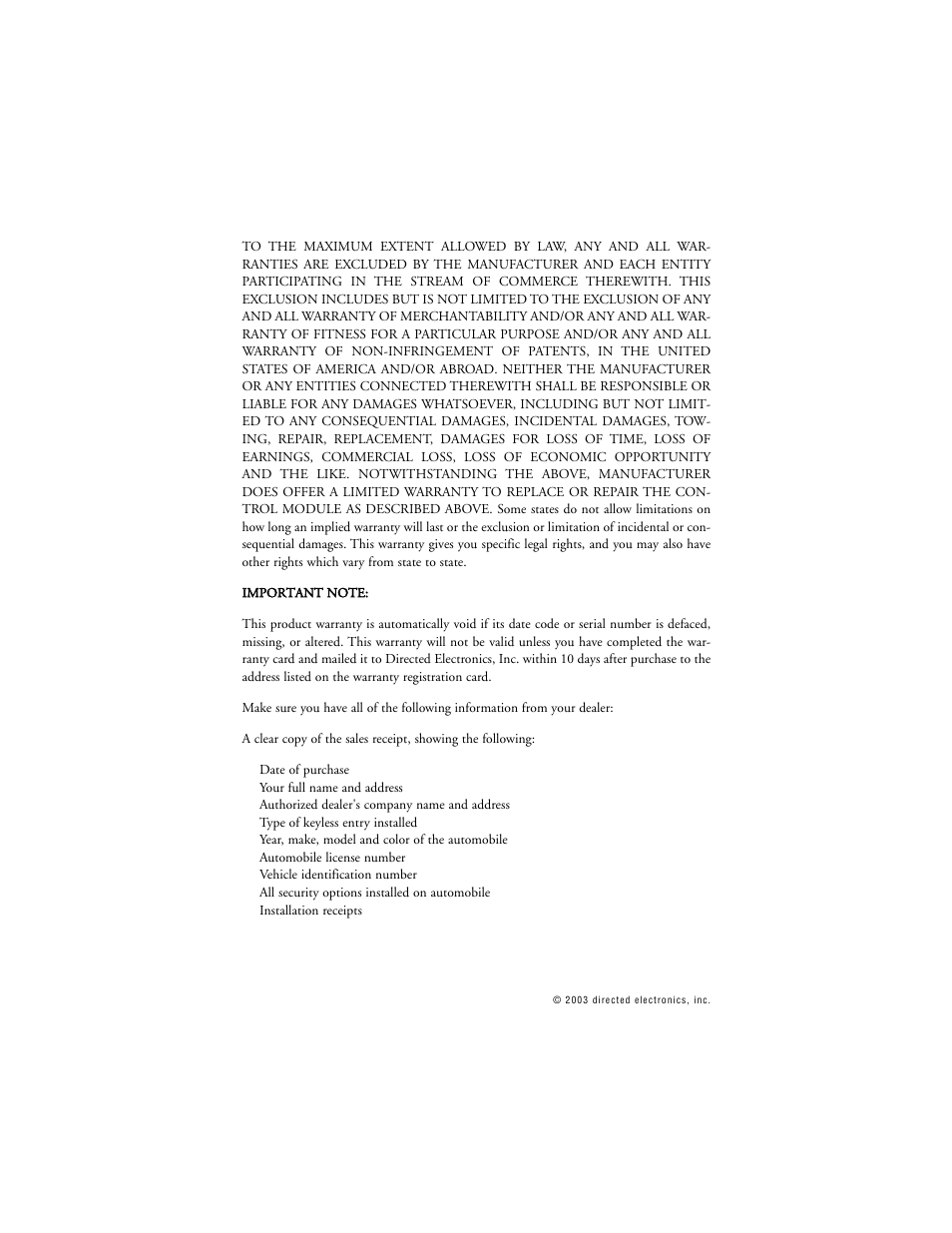 Directed Electronics G312R User Manual | Page 3 / 55
