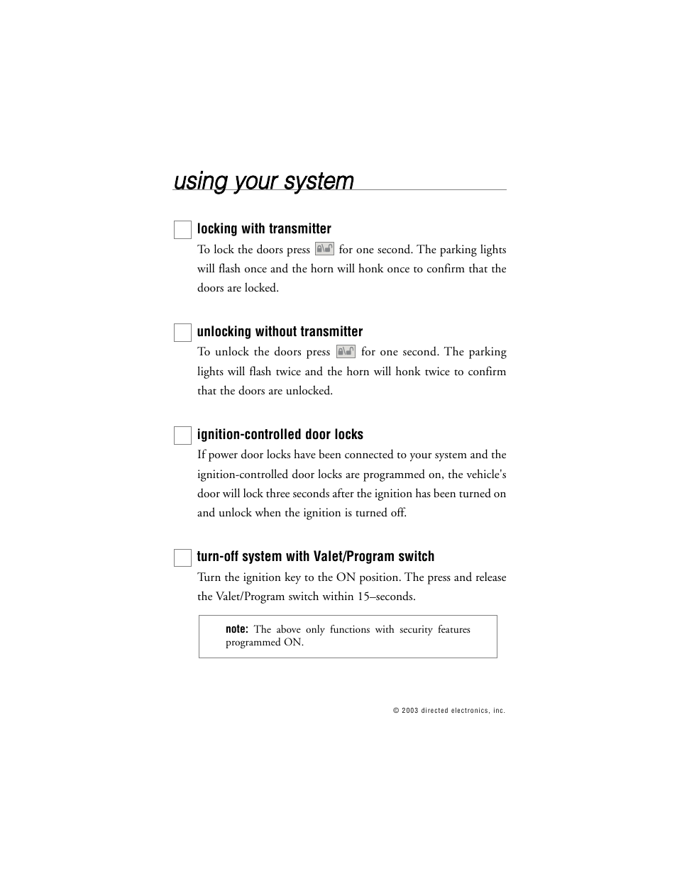 Uussiin ng g yyo ou urr ssyysstte em m | Directed Electronics G312R User Manual | Page 45 / 55