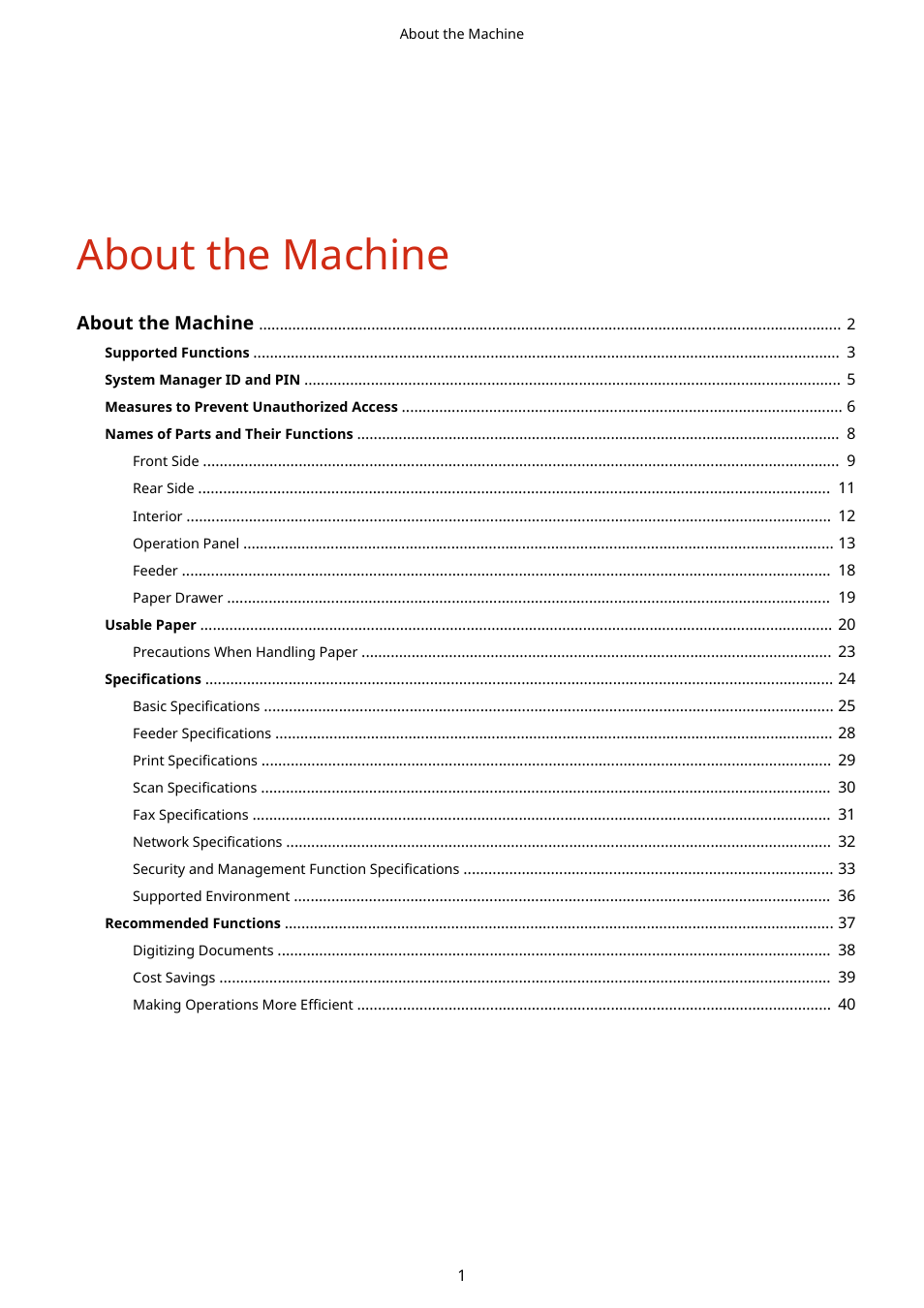 About the machine | Canon imageCLASS MF275dw Wireless All-In-One Monochrome Laser Printer User Manual | Page 10 / 633
