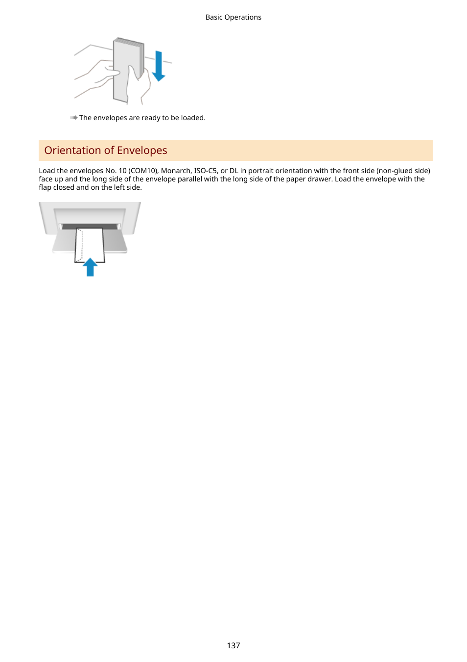 Orientation of envelopes | Canon imageCLASS MF275dw Wireless All-In-One Monochrome Laser Printer User Manual | Page 146 / 633